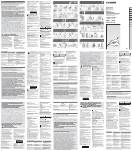 Bruksanvisning Siemens TB56290 Strykejern