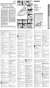 Руководство Siemens TS10503 Утюг