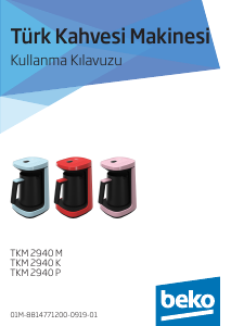 Kullanım kılavuzu BEKO TKM 2940 P Kahve makinesi