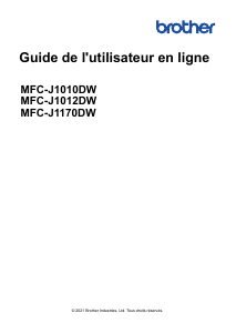 Mode d’emploi Brother MFC-J1012DW Imprimante multifonction