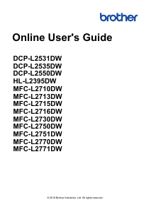 Manual Brother DCP-L2531DW Multifunctional Printer