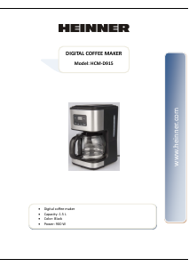 Manual Heinner HCM-D915 Coffee Machine