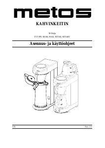 Käyttöohje Metos M102 Kahvikone