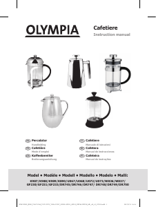 Manuale Olympia GF231 Macchina da caffè