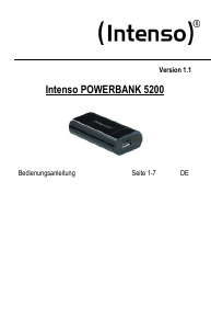 Bedienungsanleitung Intenso Powerbank 5200 Ladegerät