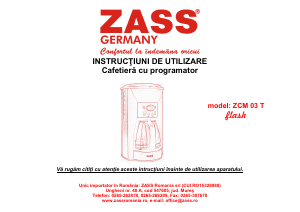Manual Zass ZCM 03 T Flash Cafetieră