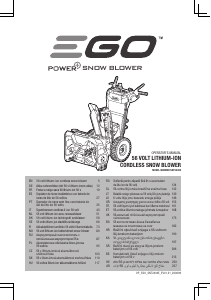 Manuale EGO SNT2400E Spazzaneve