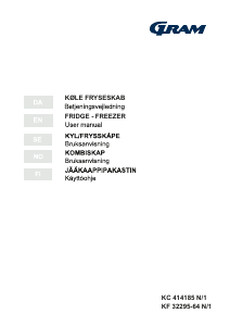 Bruksanvisning Gram KC 414185 N/1 Kyl-frys