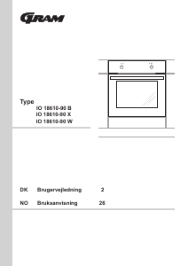 Bruksanvisning Gram IO 18610-90 B Ovn