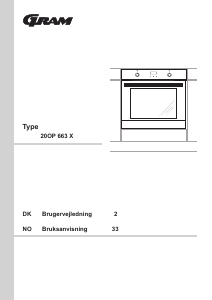 Brugsanvisning Gram 20OP 663 X Ovn