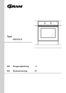 Brugsanvisning Gram 14OI 610 X Ovn