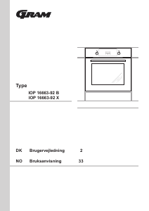 Brugsanvisning Gram IOP 16663-92 B Ovn