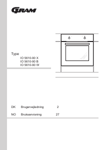 Brugsanvisning Gram IO 5610-90 B Ovn