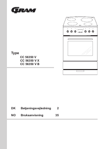 Bruksanvisning Gram CC 56350 V B Komfyr