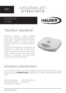 Használati útmutató Hauser ST-638 Kontaktgrill