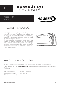 Manual Hauser TO-3517 Cuptor