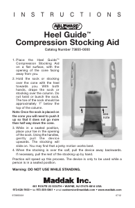 Manual Maddak Heel Guide Compression Stocking Tool