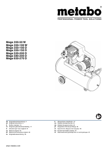 Руководство Metabo Mega 350-150 D Компрессор