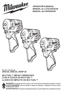 Mode d’emploi Milwaukee 2555P-20 Visseuse à choc