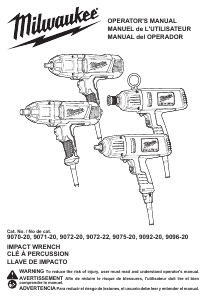 Manual Milwaukee 9071-20 Impact Wrench