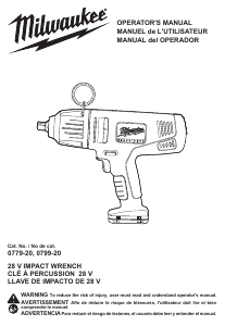 Manual Milwaukee 0779-20 Impact Wrench