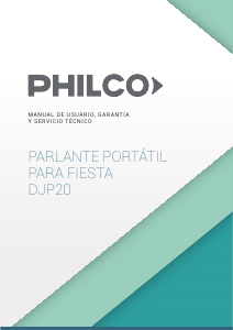 Manual de uso Philco DJP20 Altavoz