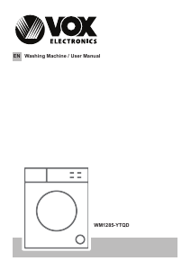 Manual Vox WM1285-YTQD Máquina de lavar roupa