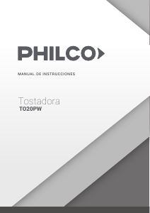 Manual de uso Philco TO20PW Tostador
