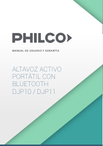 Manual de uso Philco DJP10 Altavoz