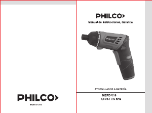 Manual de uso Philco MEPDI116 Atornillador
