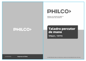 Manual de uso Philco TP711 Taladradora de percusión