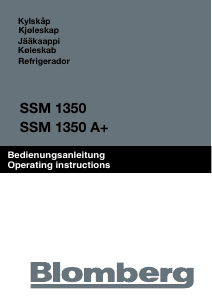 Bruksanvisning Blomberg SSM 1350 Kjøleskap