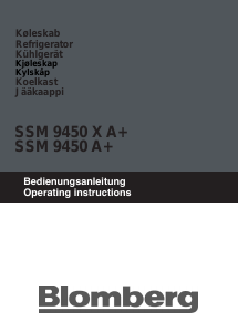 Bedienungsanleitung Blomberg SSM 9450 Kühlschrank