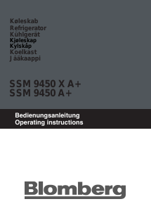 Bedienungsanleitung Blomberg SSM 9450 X Kühlschrank