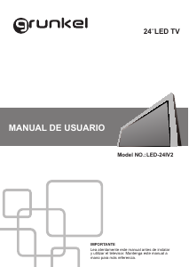 Manual de uso Grunkel LED-24 IV2 Televisor de LED