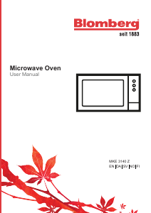 Manual Blomberg MKE 3140 Z Microwave