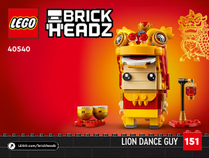 Brugsanvisning Lego set 40540 Brickheadz Løvedanserfyr