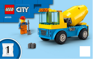 Käyttöohje Lego set 60325 City Betoniauto