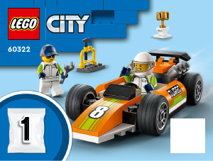 Bruksanvisning Lego set 60322 City Racerbil