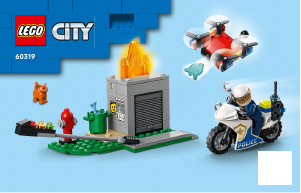 Käyttöohje Lego set 60319 City Sammutustehtävä ja poliisin takaa-ajoyksikkö