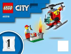 Manual de uso Lego set 60318 City Helicóptero de Bomberos