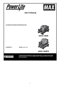 Käyttöohje MAX AKHL1260E PowerLite Kompressori