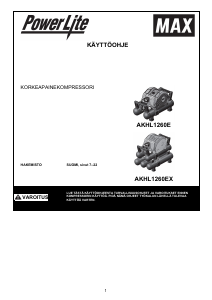 Käyttöohje MAX AKHL1260EX PowerLite Kompressori