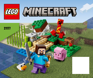 Kullanım kılavuzu Lego set 21177 Minecraft Creeper Pususu