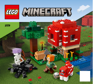Manuál Lego set 21179 Minecraft Houbový domek