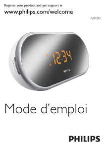 Mode d’emploi Philips AJ1000/12 Radio-réveil