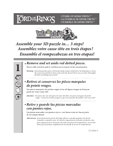Manual de uso Wrebbit Citadel of Minas Tirith Rompecabezas 3D