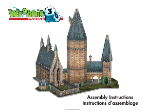 Руководство Wrebbit Hogwarts - Great Hall 3D паззл