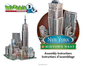 كتيب أحجية ثلاثية الأبعاد 3D New York - Midtown West Wrebbit