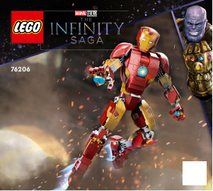 Handleiding Lego set 76206 Super Heroes Iron Man figuur